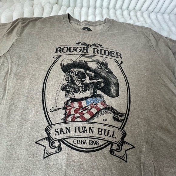 Wash with Souls Rough Riders San Juan Hill T-shirt Mens Size M Military Green - Picture 1 of 7